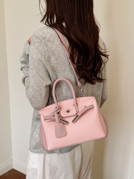 Bolso de platino portátil de litchi para mujeres 2026 comercio exterior nuevo estilo de alto nivel de sensación de tamaño de estilo de hombro mochila