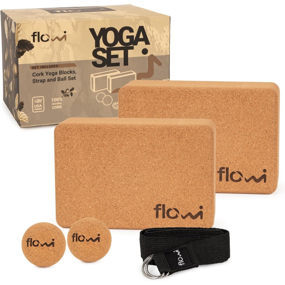 Cork Yoga Bricks for Adults High-Density Dance Practice Aids Yoga Stretching and Leg Press Cork Bricks