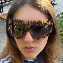 新款时尚个性发箍太阳镜跨境欧美高级夏季防晒墨镜凹造型太阳眼镜