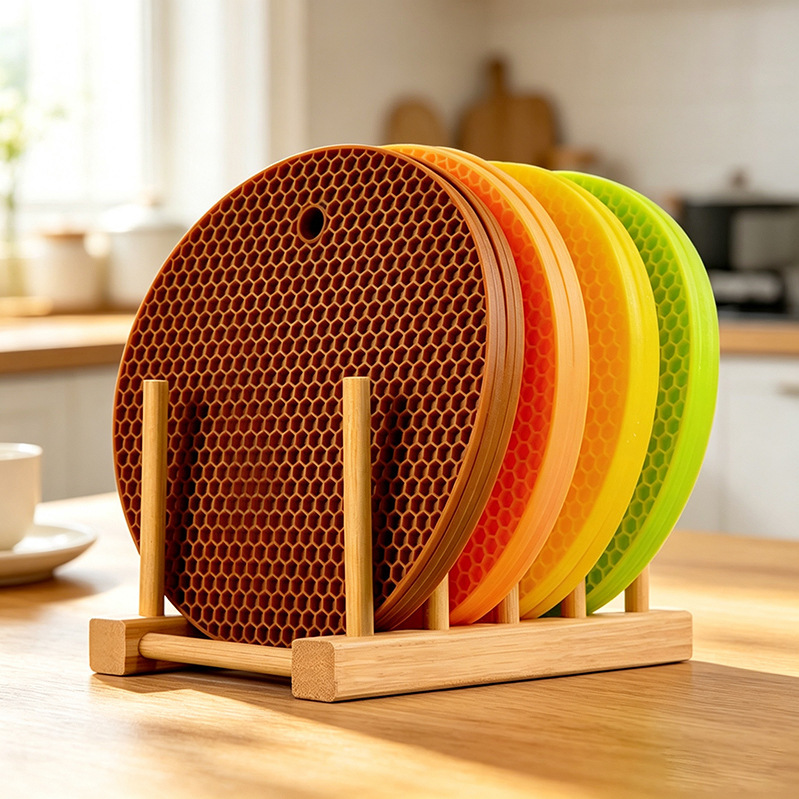 Anti-Scalding Heat Insulation Mat for Dining Table, High-End Bowl Mat, Plate Mat, Pot Mat, Household Round Thickened Cup Mat, Silicone Heat Insulation Mat Anti-Scalding Heat Insulation Mat for Dining Table, High-End Bowl Mat, Plate Mat, Pot Mat, Household Round Thickened Cup Mat, Silicone Heat Insulation Mat