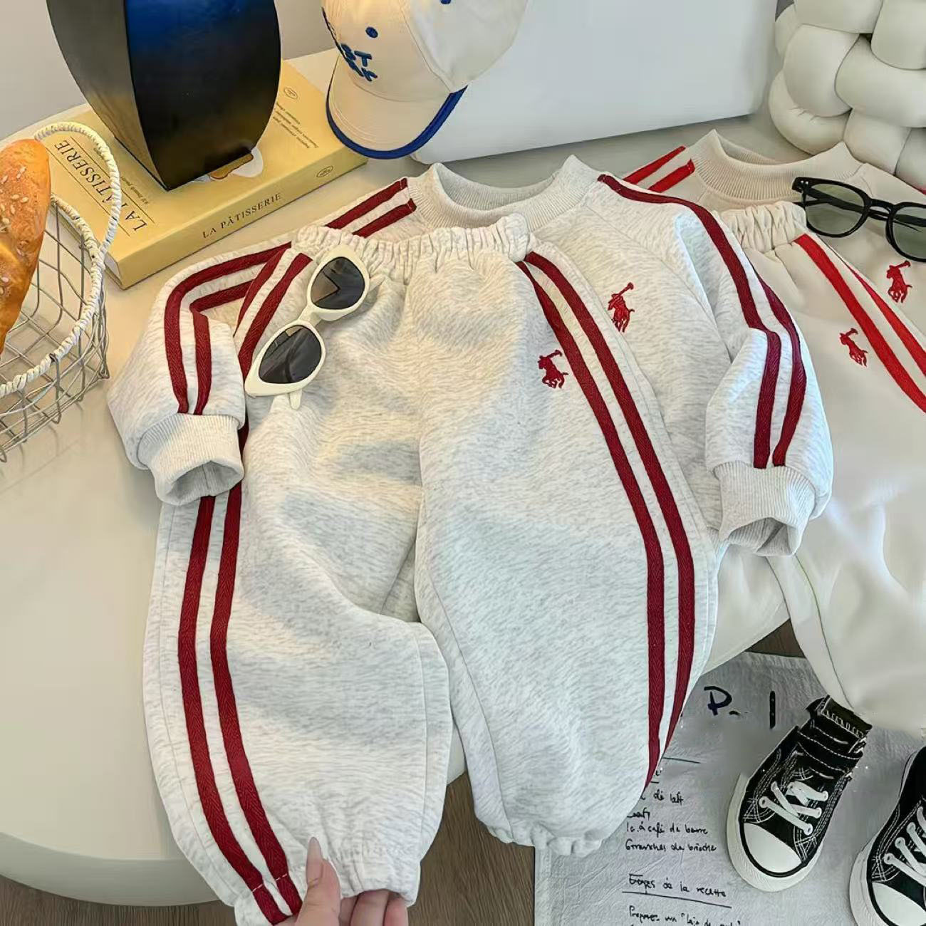 Baby Sweatshirt Suit Spring and Autum Long-Sleeved Pants for Boys and Girls Korean Style Foreign Style Kidsren's Sports Two-Piece Kidsren's Clothing Set