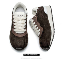 2024秋冬新款卡通风大头圆头运动鞋男女款厚底休闲百搭板鞋慢跑鞋