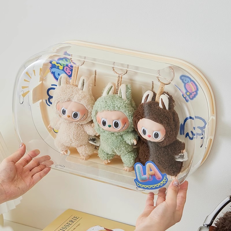 Labubu ペンダントディスプレイボックス回転透明ディスプレイスタンドブラインドボックス人形手作りぬいぐるみ壁掛け収納ボックス|undefined