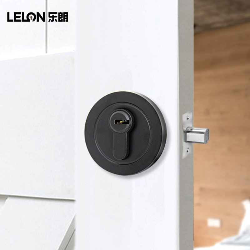 Puerta interior giro mano cerradura de un solo lado puerta invisible Fondo pared cerradura oculta balcón cocina bloqueo mudo bloqueo