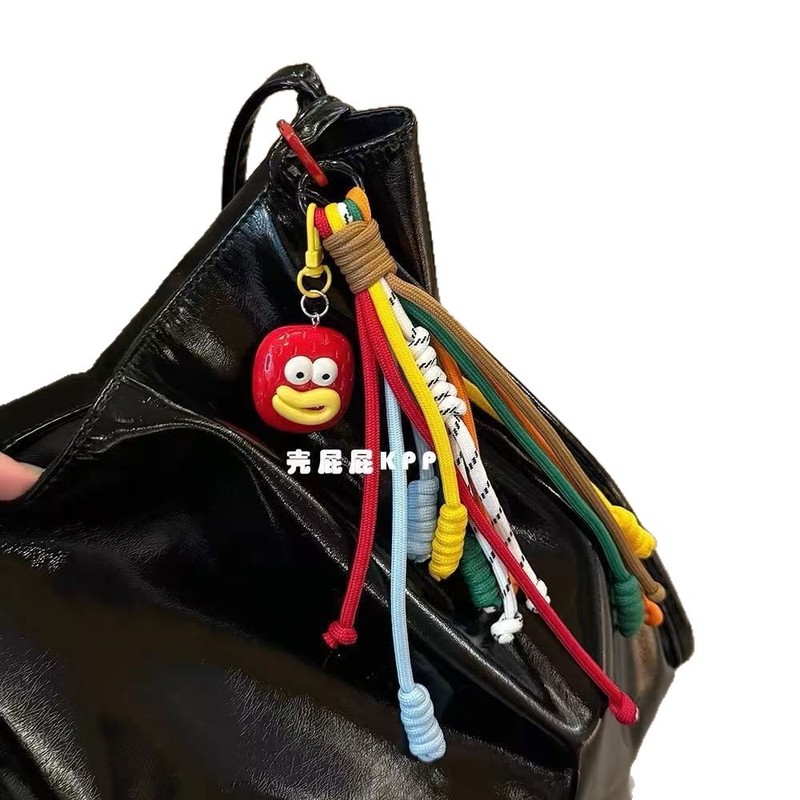 彩虹色可爱搞怪香肠嘴彩色韩系ins包挂件情侣书包钥匙扣撞色挂链|undefined