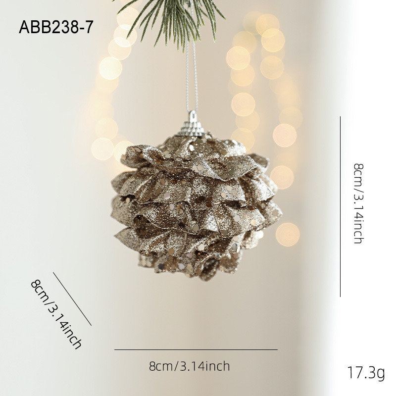 Nueva espuma de Navidad champagne colgante de sexo opuesto polvo brillante polvo adhesivo árbol de Navidad colgante decoración de colgante