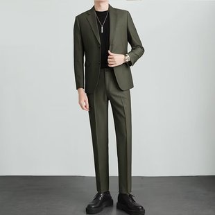 Men's Autumn Simple Straight Japanese Style Temperament Trendy New Style suit Pants Casual Trendy 2023 Youth Popular