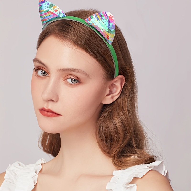 2026 nuevo estilo transfronterizo 8 / 16 / 24 piezas de color aleatorio brillante orejas de gato hijab