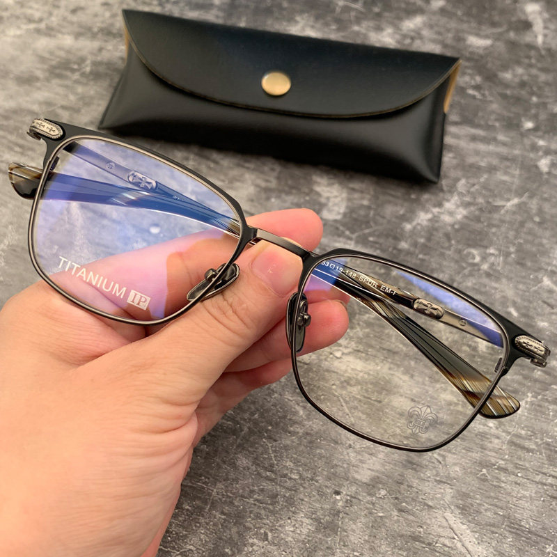 New SPUR-EM versatile eyeglass frame, ultra-light pure titanium, new business men's ultra-light large-face gold-rimmed flat glasses