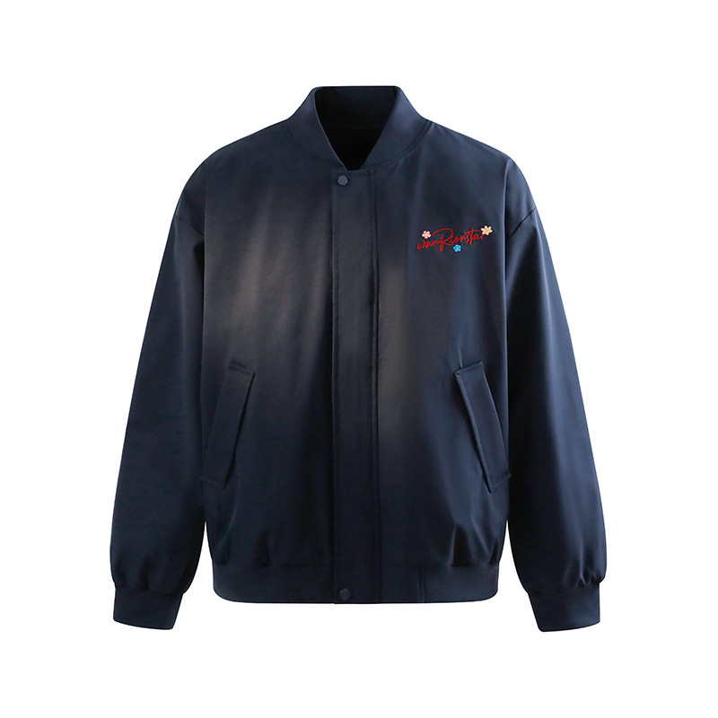 捷展YOU货|美式花卉刺绣夹克外套25秋季新品潮牌防水棒球服情侣装|undefined
