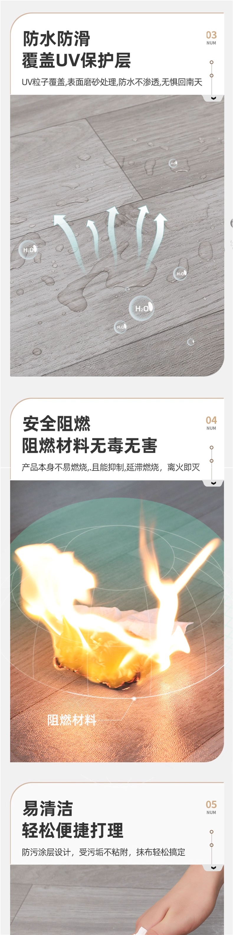 5m² Cement Floor Directly Laid with Floor Leather Floor Stickers Thickeneded Wear-Resistant Waterproof Household Floor Mats Pvc Plastic