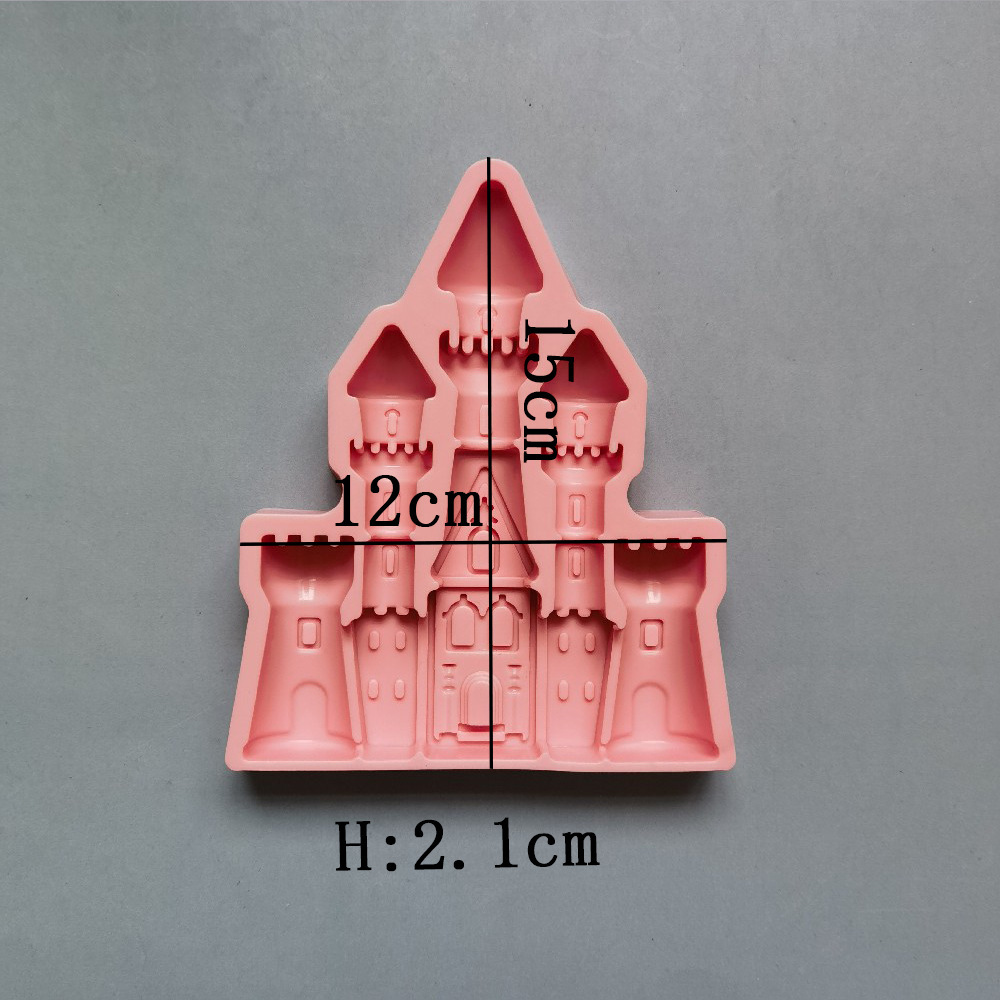 Ejiao Castle 288 Molde de silicona Pudín Molde de postre Decoración de pasteles Utensilios de cocina para hornear