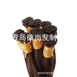 真人发手编发帘、handtied weft