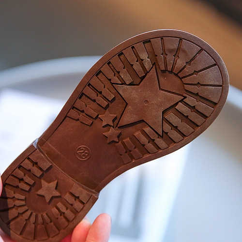 Girls' boots  autumn and winter new Korean fashion knight boots plus velvet princess boots warm second-cotton high boots