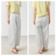 Aboutsea2025 New Women's Summer Thin Petite White Anti-See-Through High-Waisted Structured Balloon Pants