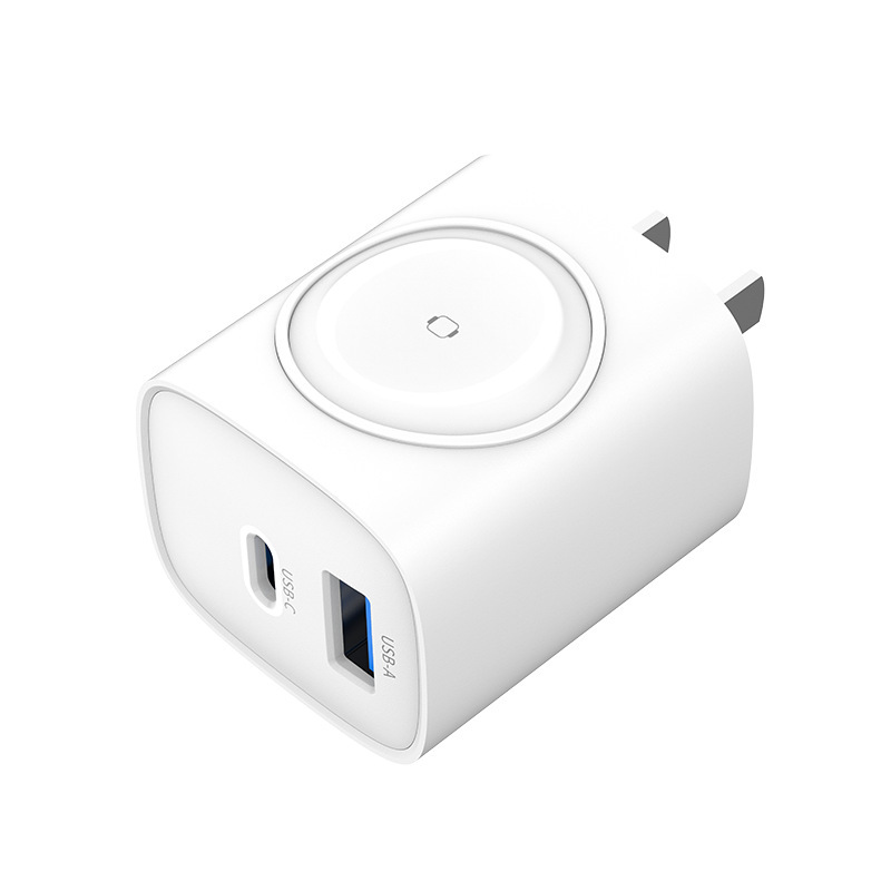 Apple Watch ワイヤレス充電、携帯電話、タブレット、ヘッドセット、ミニ急速充電に適した国境を越えた多機能窒化ガリウム充電器|undefined