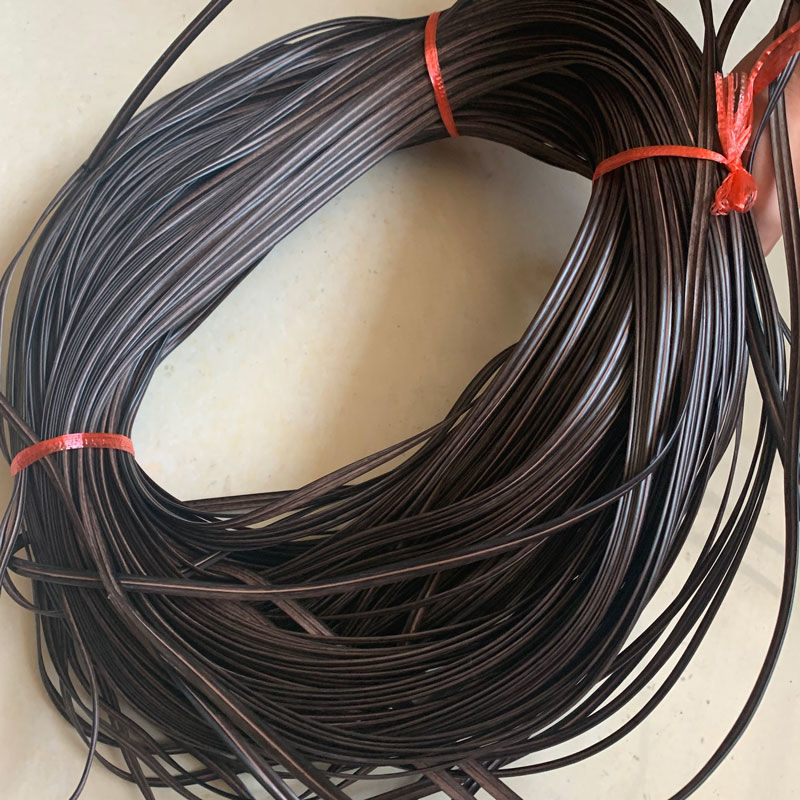 PE caña material de reparación de silla de caña plástico tejido a mano cuerda DIY canasta pequeña canasta taburete redonda plana