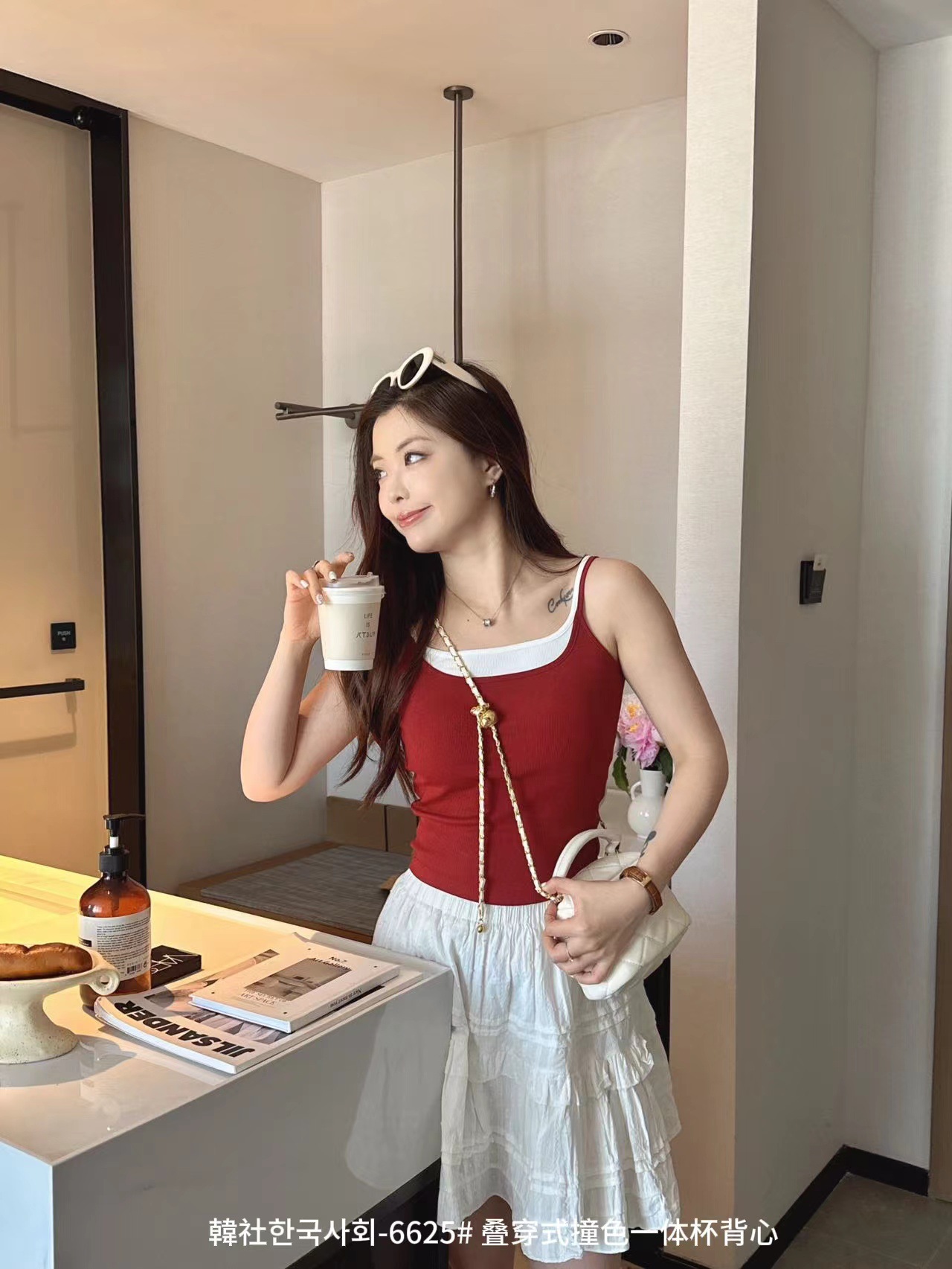 Finna riquísimo chaleco de taza de contraste de color para mujeres primavera y verano cómodo y delgado color sólido con una delgada y hermosa cabina de espalda