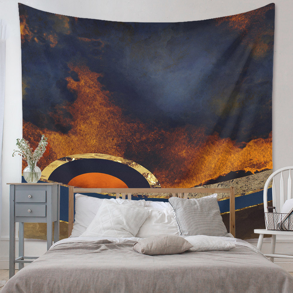 Bohemian Moon Mountain Painting Wall Cloth Decoration Tapestry Wholesale Nihaojewelry display picture 158