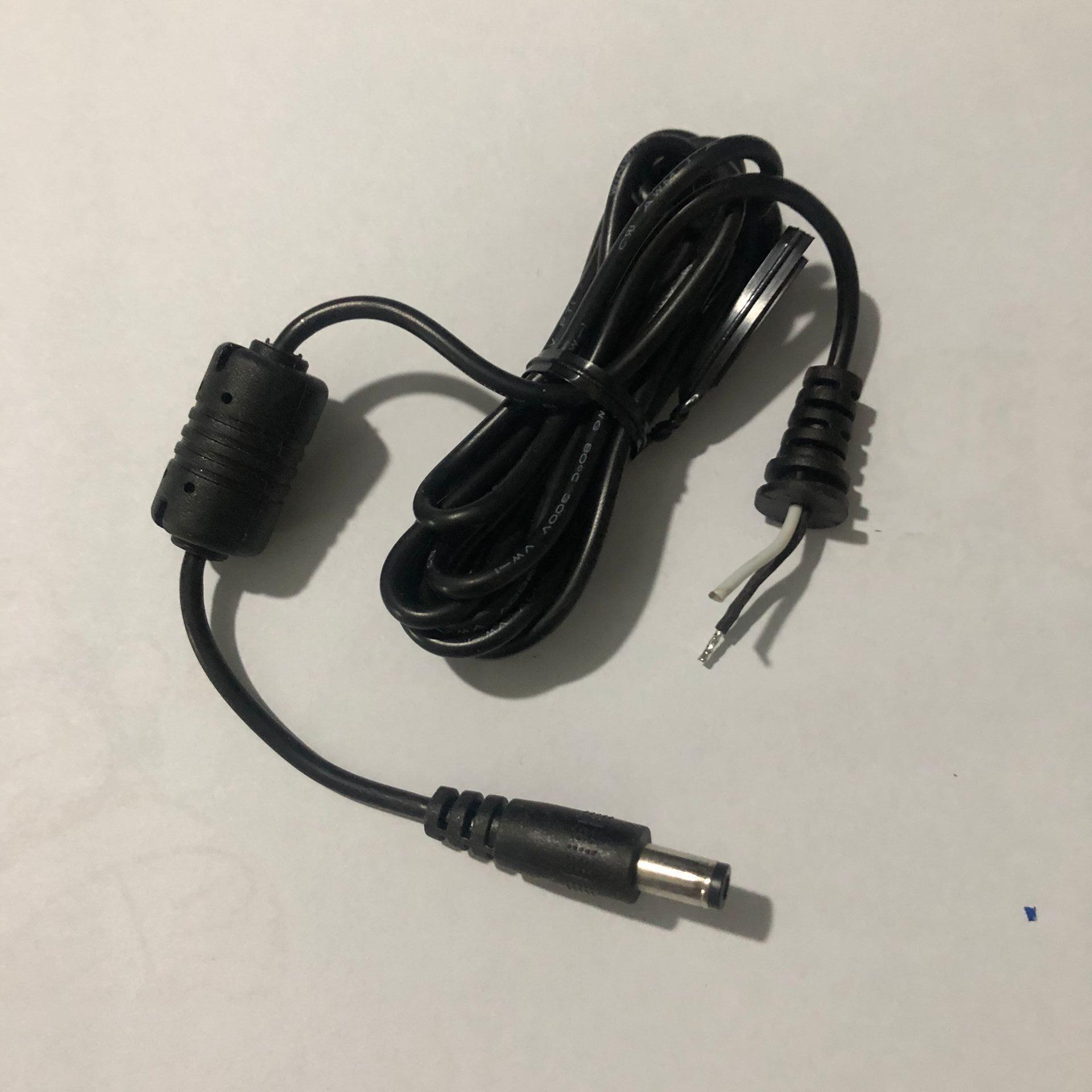 DC电源线带磁抗环1-38V纯铜圆头电源线5.5*2.5MM单公头上锡电源线