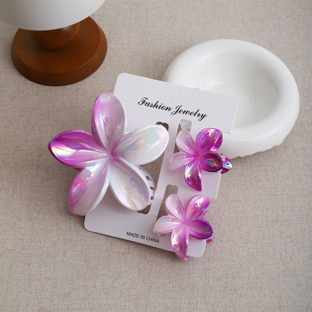Electroplated flower hairpin ji hongzhi 3-piece set