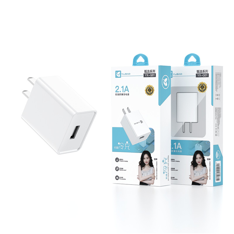 5V 2.1A power adapter for Android Apple phone USB charging set explosion-proof 3C certification