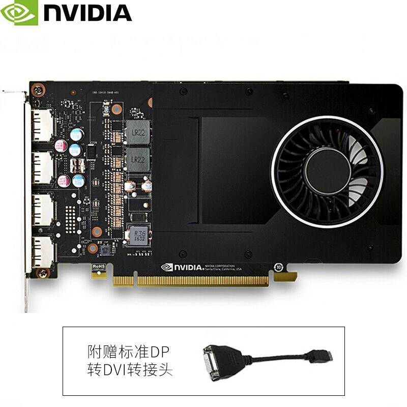 Профессиональная видеокарта Nvidia Quadro P2000 5GB GPU для графики и моделирования
