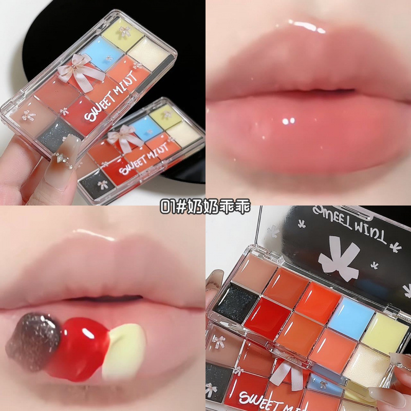 SWEET MINT 10色リップゼリープレート ウォーターライトミラー ぷっくり唇がカップにつきにくい 学生パーティー お手頃口紅|undefined