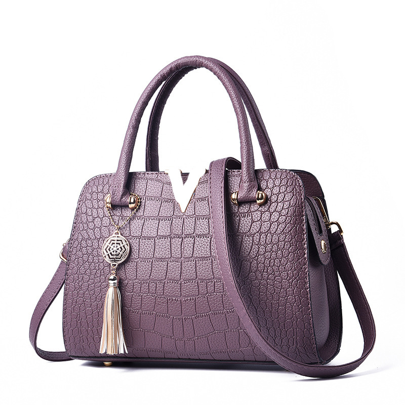 Sac à main motif Crocodile pour femmes, sac à main atmosphérique pour mère d'âge moyen, à la mode, nouvelle collection 2024_voghion.com