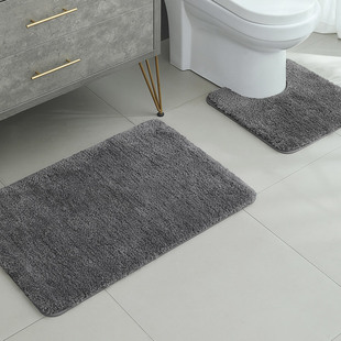 Toilet Water Absorbent Floor Mat Bathroom Toilet U-shaped Mat Toilet Entrance Non-slip Foot Mat Toilet Carpet