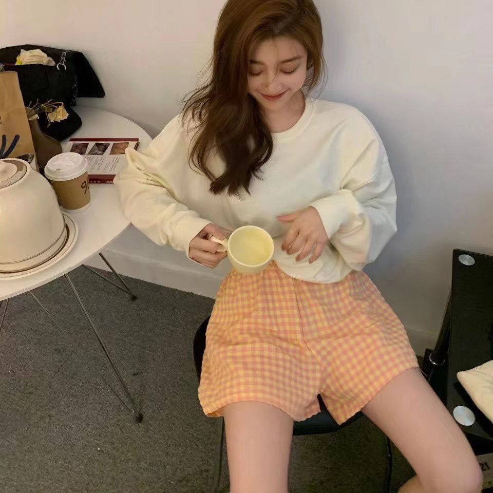 격자 무늬 오렌지