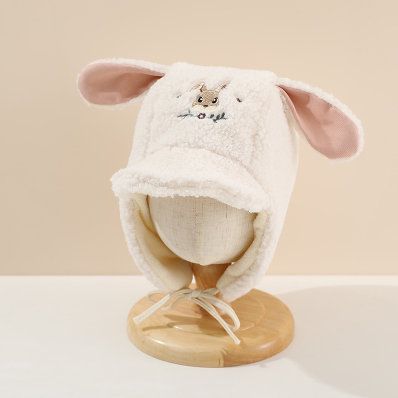 Sombrero de bebé invierno lindo conejo caliente gorra de peluche gruesa para niños y niñas gorra de pelo para niños