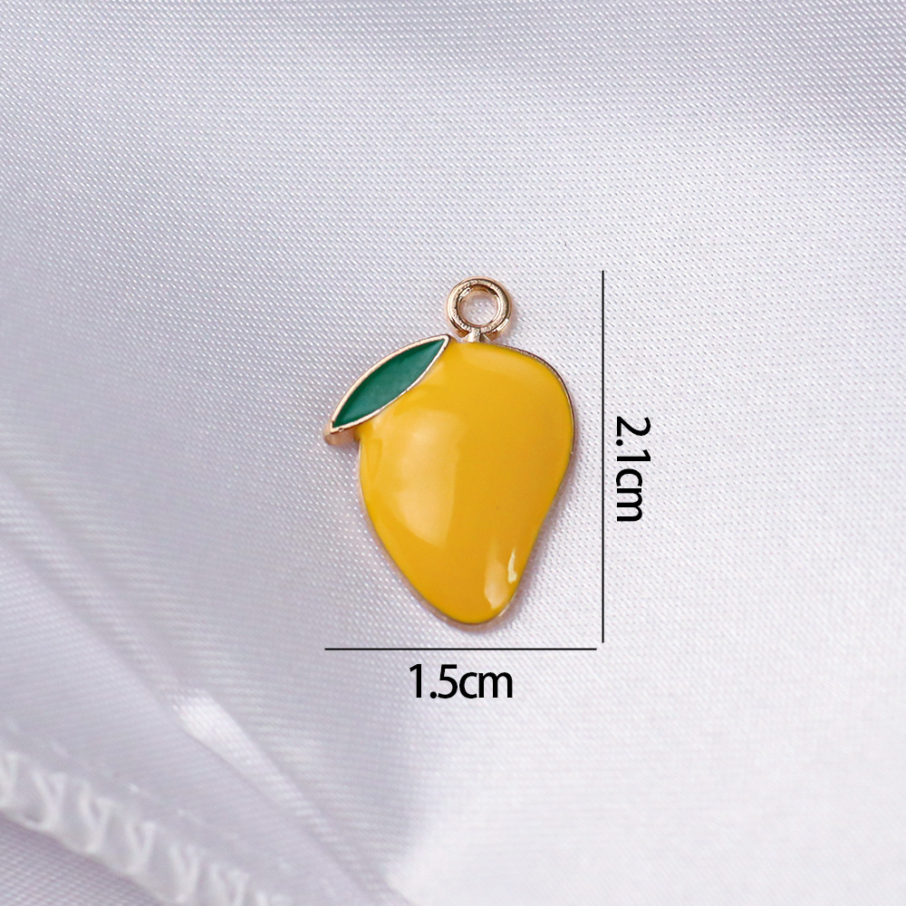 Colgante de frutas de aleación con gota de aceite, DIY pulseras y pendientes