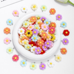 彩色小雏菊花朵奶油胶diy手机壳手工制作发饰材料混装树脂小配件
