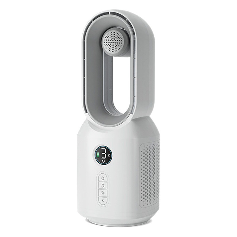 Altavoz Bluetooth ventilador 2023 nuevo sin hojas escritorio LED luz USB carga hogar regalo creativo escritorio ventilador