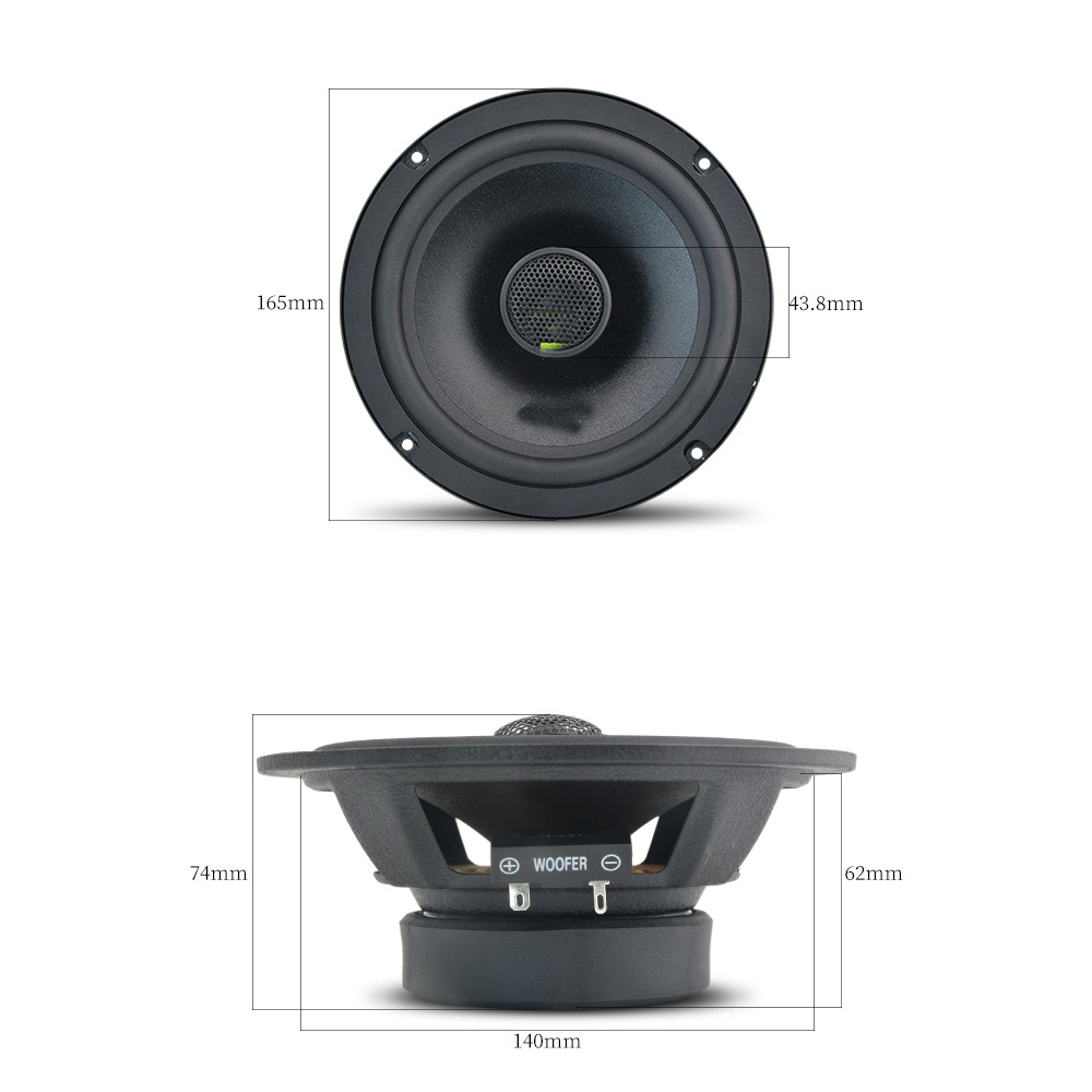 Cross-Border 6.5inch Two-Way Coaxial Set Speaker Car Modification Home Audio Speaker Speaker Wholesale 65m