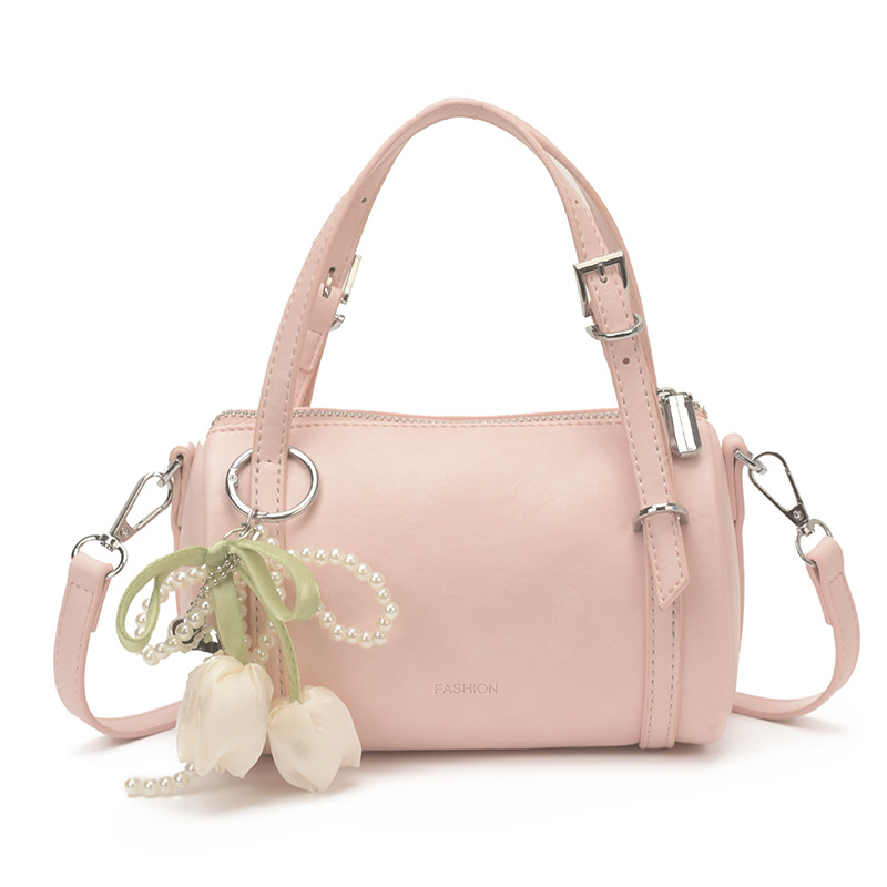 Bolso coreano de Boston para mujeres 2026 nueva moda de verano de hombro mochila sensación diaria bolso de almohada de plata image 10
