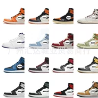 AJ1 Pure Original Company-Level Crushed Rabbit Черно-красные шелковые высокие повседневные кроссовки с черно-красным носком.