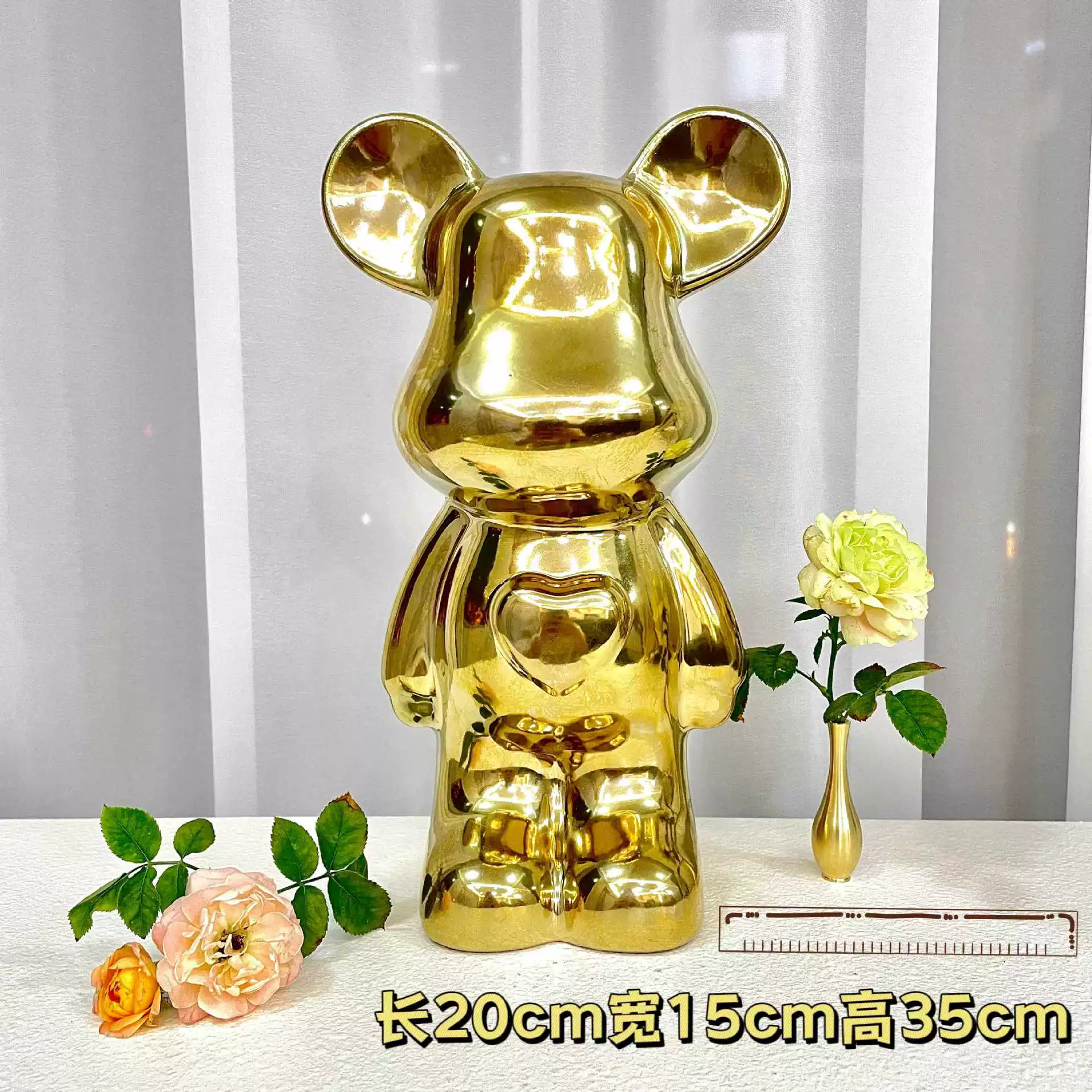 Керамическая фигурка Care Bear, светлая люксовая декорация, глянец, разные размеры и цвета