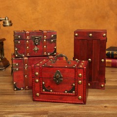 Chinese-style antique handmade wooden jewelry box, gift box, photo shooting prop, storage box, retro craft wholesale