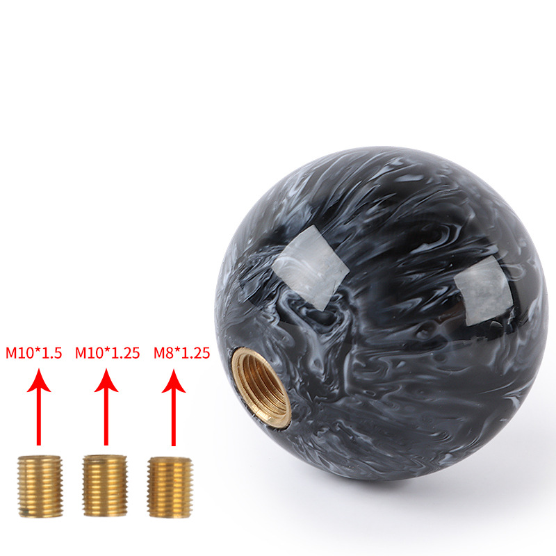 Universal New Car Modified Black and White Shift Knob Acrylic Gear Stick (Cab and accessories) - black