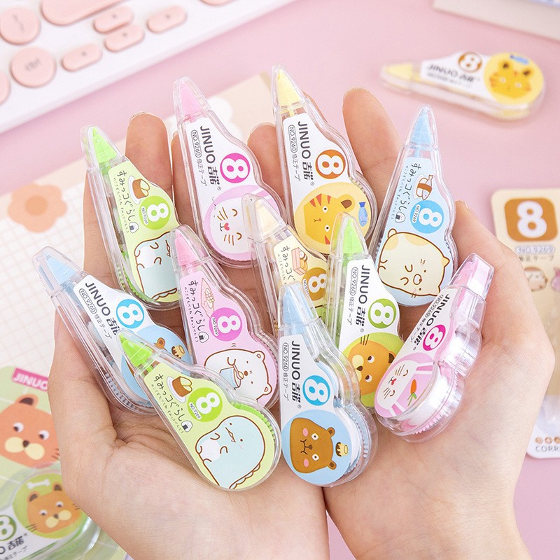 Creative Stationery Correction Tape Cartoon Animal Series Simple And Cute Small Fresh Correction Tape Smooth And Not Easy To Break