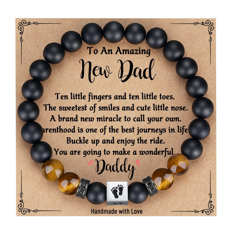 Father's Day Gift Bracelet Black Matte Tiger Eye Stone Stainless Steel Square Beads Men's Gift Black Matte Bracelet Father's Day Gift Bracelet Black Matte Tiger Eye Stone Stainless Steel Square Beads Men's Gift Black Matte Bracelet