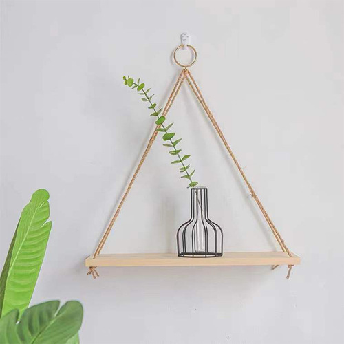 Wall Decor String Shelf Plant Pot Storage Shelf Wall Hanging Plywood Suspension Decor Wooden Ornament Wholesale