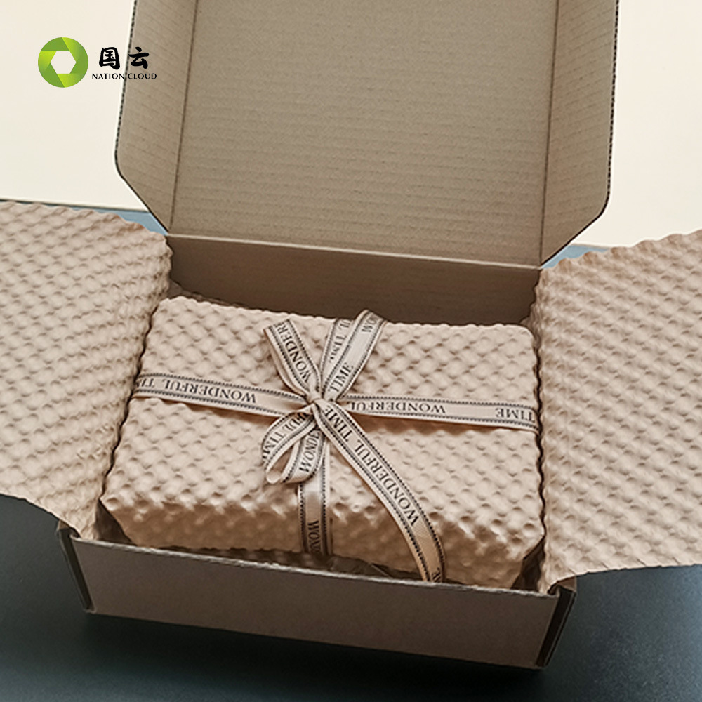 Rollo de Papel Kraft con Burbujas Amortiguador y Biodegradable para Embalaje de Regalos y Objetos Frágiles