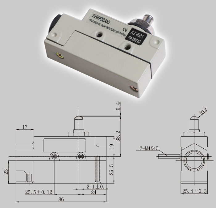 台湾施诺奇SHINOZAKI行程限位门感应开关AZ6104 深圳总代理