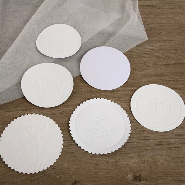 Disposable Advertising Coasters, Custom-Made Hotel Paper Coasters, Bottom-Pressed Craft Coasters, Absorbent Paper Coasters