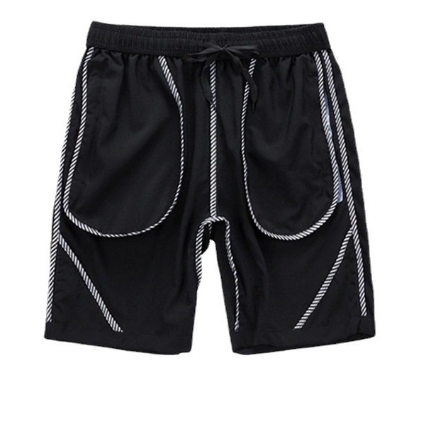 Verano de los hombres delgados pantalones cortos de seda de hielo deportes al aire libre pantalones casuales sueltos más tamaño corriendo pantalones cortos de fitness hombres