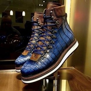 Amazon Independent Station Cross-border Foreign Trade New American Retro Men's Workwear Boots Big Head Martin Boots High-top Motorcycle Boots