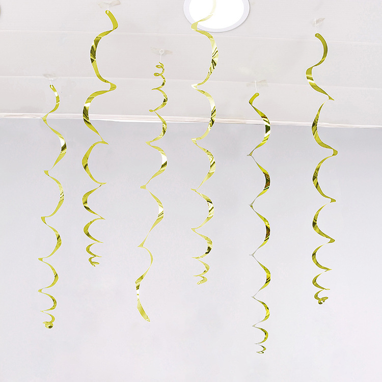 Decoración navideña vórtice PVC espiral colgante decoración de ventanas de flores de corredor diseño de decoración de techo a medida
